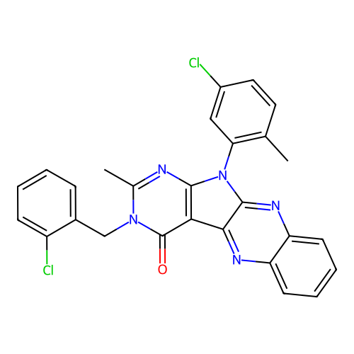 C27H19Cl2N5O structure