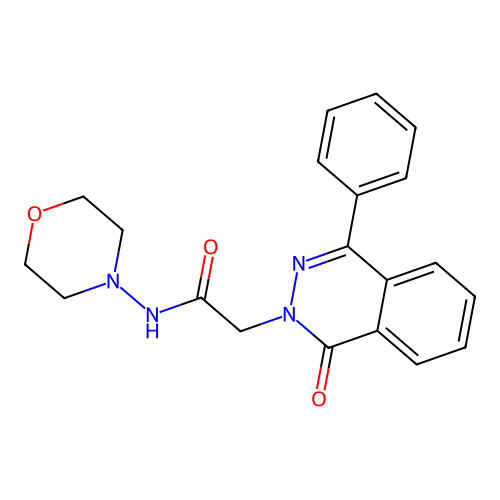 N-morpholin-4-yl-2-(1-oxo-4-phenylphthalazin-2-yl)acetamide structure