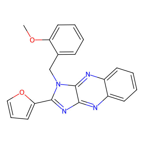2-(furan-2-yl)-1-(2-methoxybenzyl)-1H-imidazo[4,5-b]quinoxaline structure