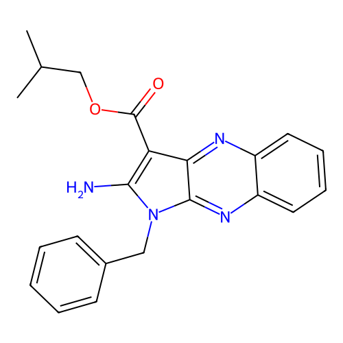 2-Methylpropyl 2-amino-1-benzylpyrrolo[3,2-b]quinoxaline-3-carboxylate structure