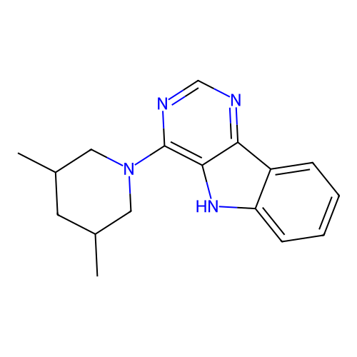 4-(3,5-dimethylpiperidin-1-yl)-5H-pyrimido[5,4-b]indole structure