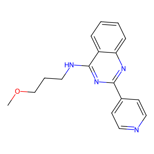 N-(3-methoxypropyl)-2-pyridin-4-ylquinazolin-4-amine structure