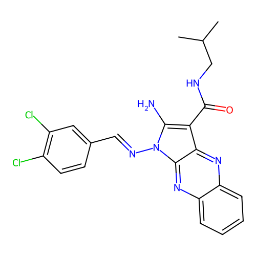 C22H20Cl2N6O structure