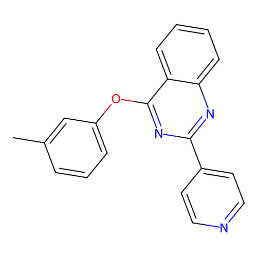 2-Pyridin-4-yl-4-m-tolyloxy-quinazoline structure