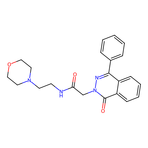 N-[2-(morpholin-4-yl)ethyl]-2-(1-oxo-4-phenylphthalazin-2(1H)-yl)acetamide structure