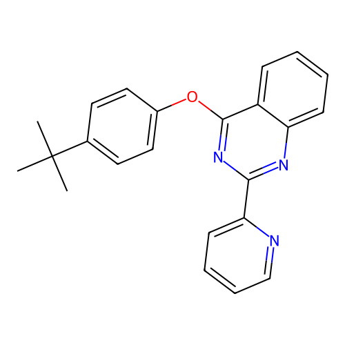 4-(4-Tert-butylphenoxy)-2-(pyridin-2-yl)quinazoline structure