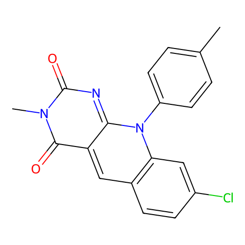 8-chloro-3-methyl-10-(4-methylphenyl)pyrimido[4,5-b]quinoline-2,4(3H,10H)-dione structure