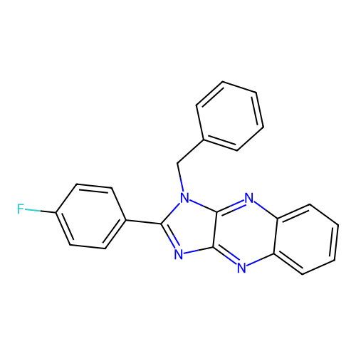1-benzyl-2-(4-fluorophenyl)-1H-imidazo[4,5-b]quinoxaline structure