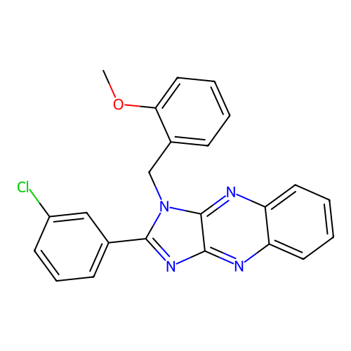 2-(3-chlorophenyl)-1-(2-methoxybenzyl)-1H-imidazo[4,5-b]quinoxaline structure