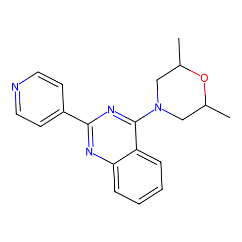 4-(2,6-Dimethylmorpholin-4-yl)-2-(pyridin-4-yl)quinazoline structure