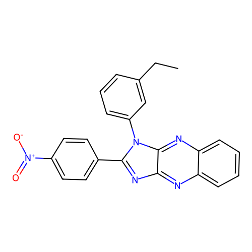 1-(3-ethylphenyl)-2-(4-nitrophenyl)-1H-imidazo[4,5-b]quinoxaline structure