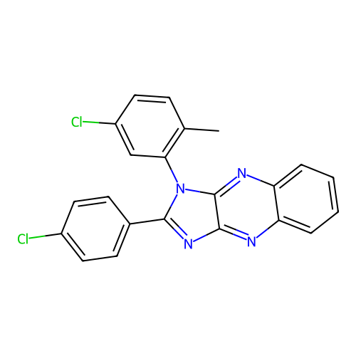 1-(5-chloro-2-methylphenyl)-2-(4-chlorophenyl)-1H-imidazo[4,5-b]quinoxaline structure