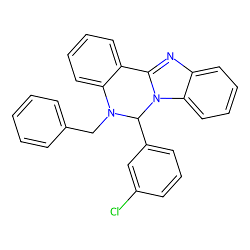 5-Benzyl-6-(3-chlorophenyl)-5,6-dihydrobenzimidazo[1,2-c]quinazoline structure
