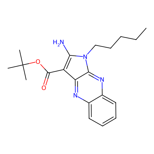 tert-butyl 2-amino-1-pentyl-1H-pyrrolo[2,3-b]quinoxaline-3-carboxylate structure