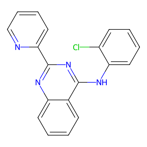 N-(2-chlorophenyl)-2-(pyridin-2-yl)quinazolin-4-amine structure