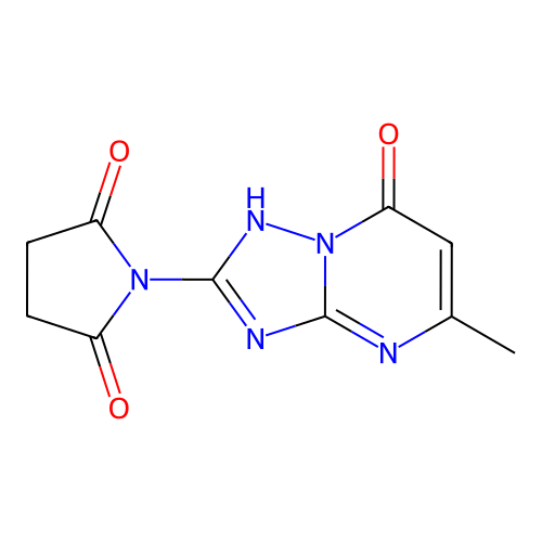 1-(7-Hydroxy-5-methyl[1,2,4]triazolo[1,5-a]pyrimidin-2-yl)pyrrolidine-2,5-dione structure