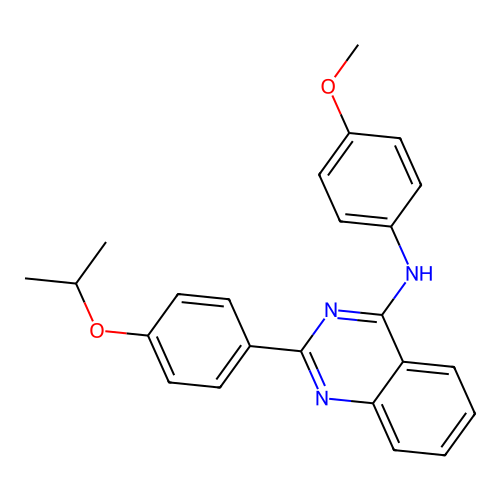 N-(4-methoxyphenyl)-2-[4-(propan-2-yloxy)phenyl]quinazolin-4-amine structure