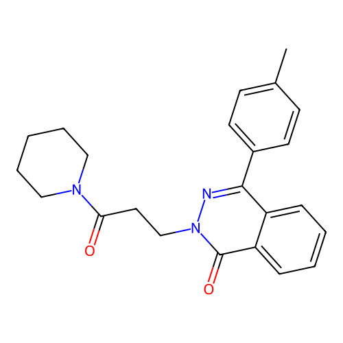 2-(3-oxo-3-(piperidin-1-yl)propyl)-4-(p-tolyl)phthalazin-1(2H)-one structure