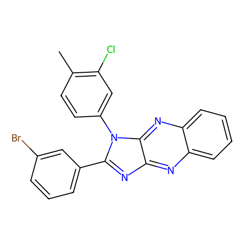 2-(3-bromophenyl)-1-(3-chloro-4-methylphenyl)-1H-imidazo[4,5-b]quinoxaline structure