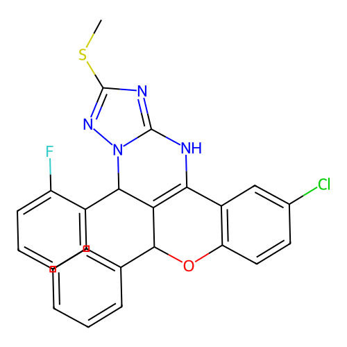 C25H18ClFN4OS structure