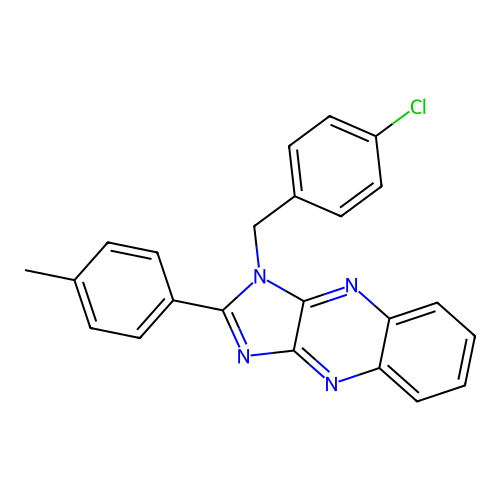 1-(4-chlorobenzyl)-2-(4-methylphenyl)-1H-imidazo[4,5-b]quinoxaline structure