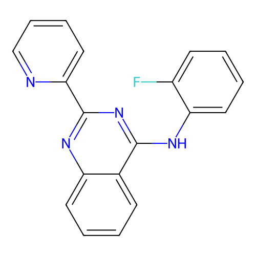 N-(2-fluorophenyl)-2-(pyridin-2-yl)quinazolin-4-amine structure