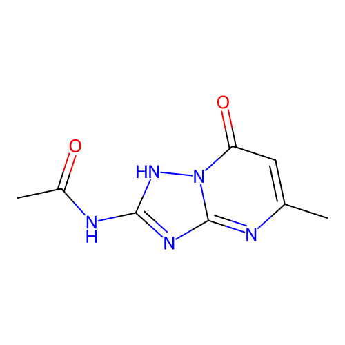 N-(7-hydroxy-5-methyl[1,2,4]triazolo[1,5-a]pyrimidin-2-yl)acetamide structure