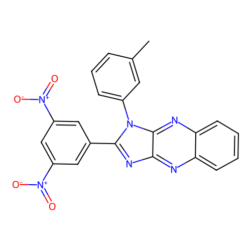 2-(3,5-dinitrophenyl)-1-(3-methylphenyl)-1H-imidazo[4,5-b]quinoxaline structure