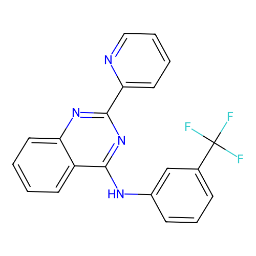 2-(pyridin-2-yl)-N-(3-(trifluoromethyl)phenyl)quinazolin-4-amine structure