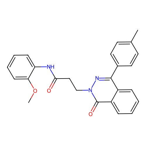 N-(2-methoxyphenyl)-3-[4-(4-methylphenyl)-1-oxophthalazin-2(1H)-yl]propanamide structure
