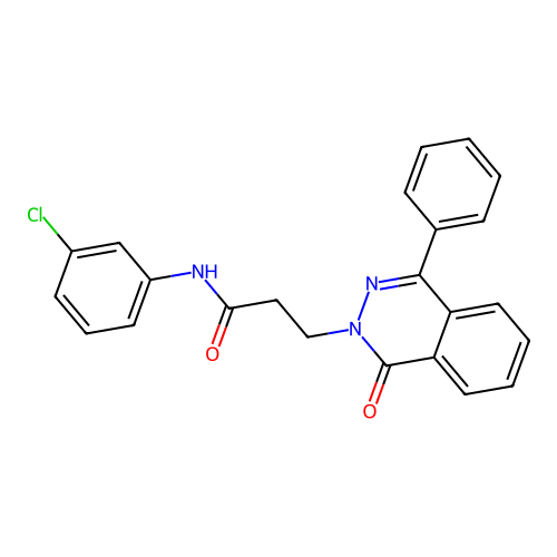 N-(3-chlorophenyl)-3-(1-oxo-4-phenylphthalazin-2(1H)-yl)propanamide structure