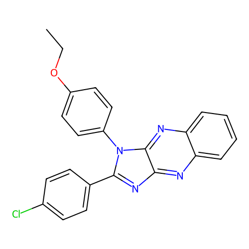 2-(4-chlorophenyl)-1-(4-ethoxyphenyl)-1H-imidazo[4,5-b]quinoxaline structure