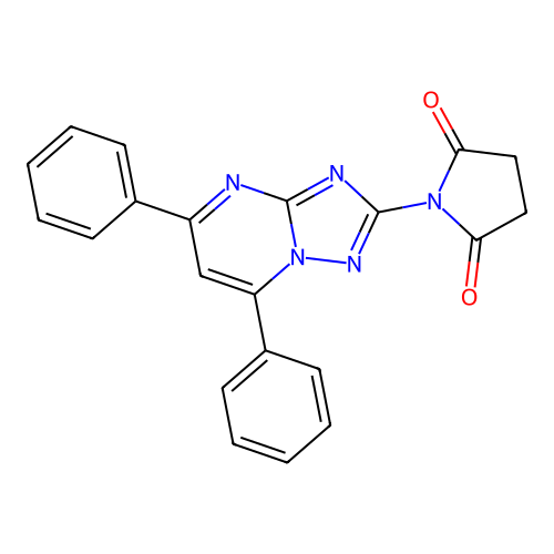 1-(5,7-Diphenyl-[1,2,4]triazolo[1,5-a]pyrimidin-2-yl)pyrrolidine-2,5-dione structure