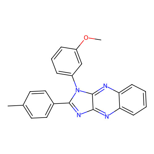 1-(3-methoxyphenyl)-2-(4-methylphenyl)-1H-imidazo[4,5-b]quinoxaline structure
