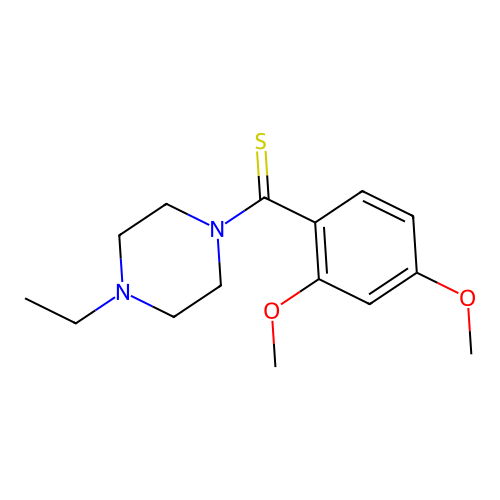 (2,4-Dimethoxyphenyl)(4-ethylpiperazin-1-yl)methanethione structure