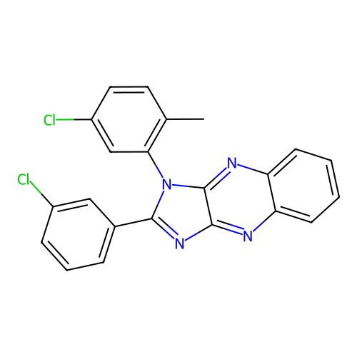 1-(5-chloro-2-methylphenyl)-2-(3-chlorophenyl)-1H-imidazo[4,5-b]quinoxaline structure