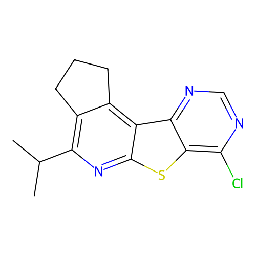 7-Chloro-4-isopropyl-2,3-dihydro-1H-6-thia-5,8,10-triaza-cyclopenta[c]fluorene structure