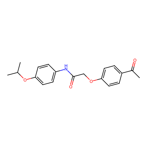 2-(4-acetylphenoxy)-N-[4-(propan-2-yloxy)phenyl]acetamide structure