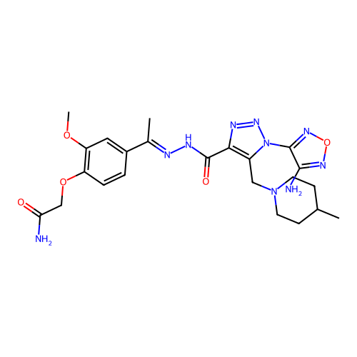 C23H30N10O5 structure