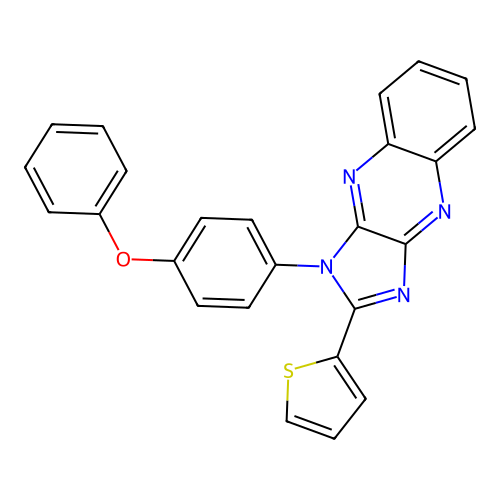 1-(4-phenoxyphenyl)-2-(thiophen-2-yl)-1H-imidazo[4,5-b]quinoxaline structure