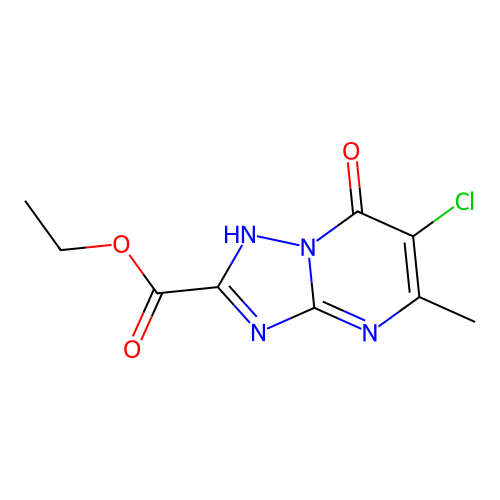 Ethyl 6-chloro-7-hydroxy-5-methyl[1,2,4]triazolo[1,5-a]pyrimidine-2-carboxylate structure