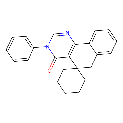 3-phenyl-3H-spiro[benzo[h]quinazoline-5,1'-cyclohexan]-4(6H)-one structure