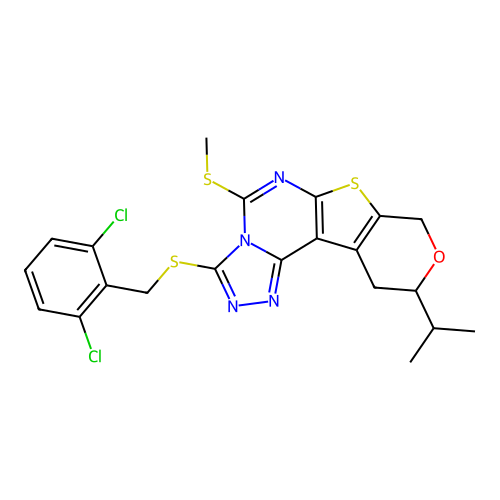 C21H20Cl2N4OS3 structure