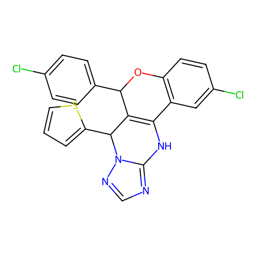 C22H14Cl2N4OS structure