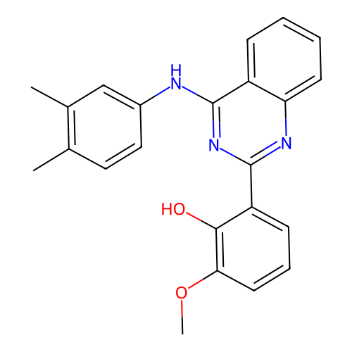 2-(4-((3,4-Dimethylphenyl)amino)quinazolin-2-yl)-6-methoxyphenol structure