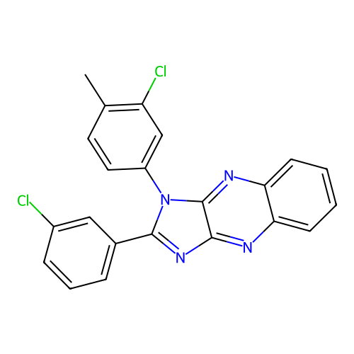 1-(3-chloro-4-methylphenyl)-2-(3-chlorophenyl)-1H-imidazo[4,5-b]quinoxaline structure