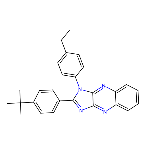 2-(4-tert-butylphenyl)-1-(4-ethylphenyl)-1H-imidazo[4,5-b]quinoxaline structure
