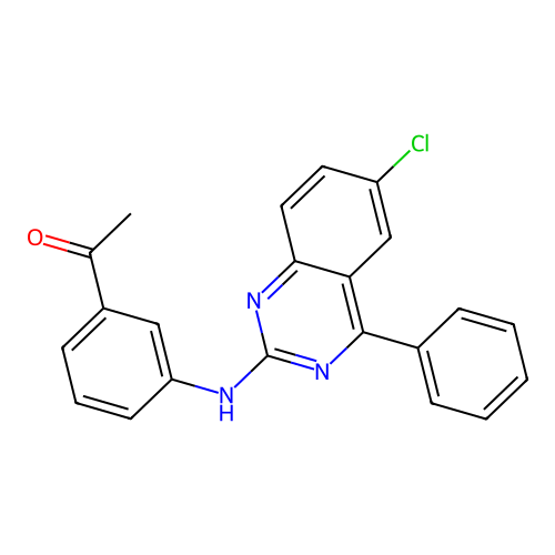 1-(3-((6-Chloro-4-phenylquinazolin-2-yl)amino)phenyl)ethanone structure