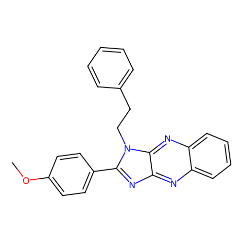 2-(4-methoxyphenyl)-1-(2-phenylethyl)-1H-imidazo[4,5-b]quinoxaline structure