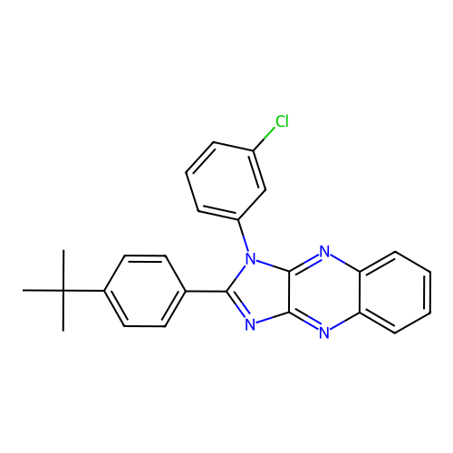 2-(4-tert-butylphenyl)-1-(3-chlorophenyl)-1H-imidazo[4,5-b]quinoxaline structure